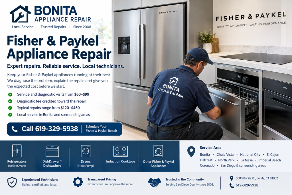 Fisher & Paykel appliance repair technician in San Diego